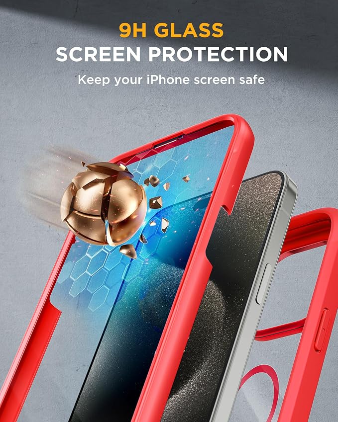 Miracase Magnetic for iPhone 15 Pro Max Case 6.7'' Full-Body Military Drop - Image 3