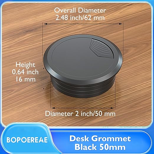 Desk Grommet 2", Desk Cord Hole Cover, Cable Grommet ABS Plastic, Desk Hole - Image 8