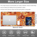 Mouse Pad, Large Retro Boho Hippie Flower Desk Mat, Extended Non-Slip Gaming - Image 2
