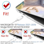 MEEgoodo for MacBook Air 13 inch Case 2021 2020 2019 2018 Released A2337 M1 - Image 2