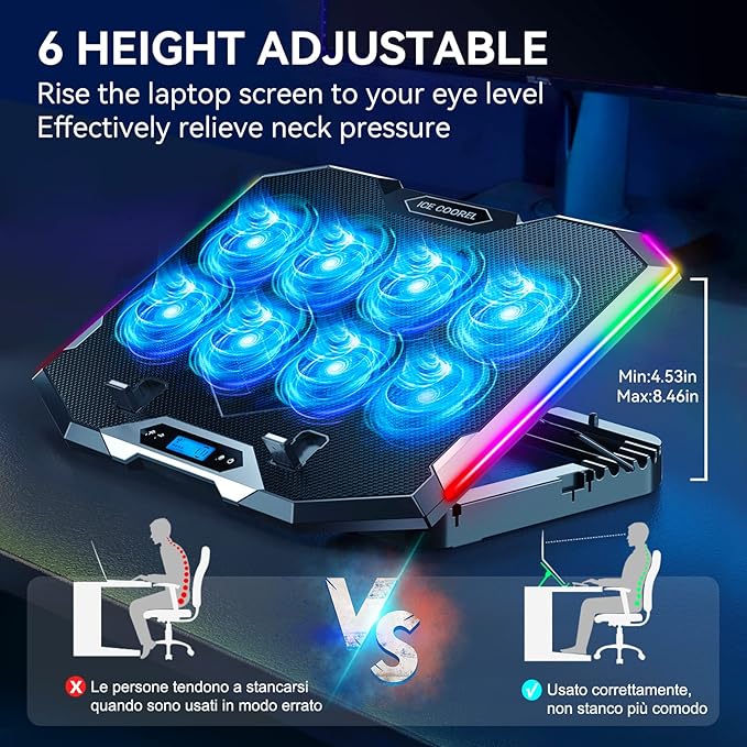ICE COOREL Gaming Laptop Cooling Pad - Image 4