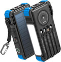 BLAVOR Solar Power Bank 20000mAh Built-in Cables, Wireless Charger by BLAVOR