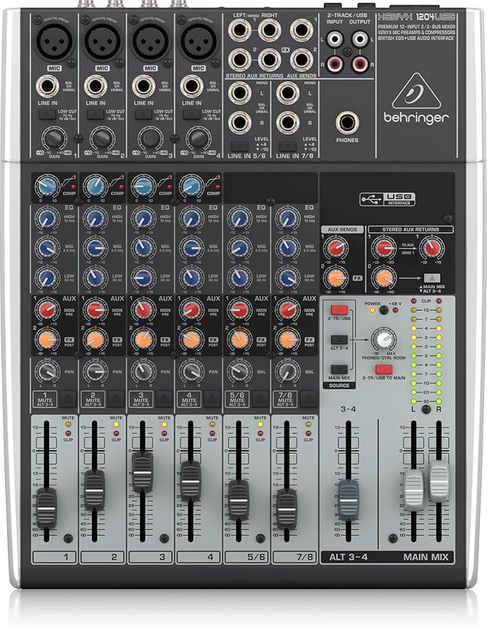 Behringer XENYX 1204USB Premium 12-Input 2/2-Bus Mixer by Behringer