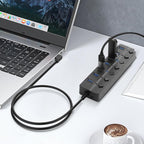 90 Degree USB Hub Splitter YACSEJAO USB 2.0 Data Hub - Image 2