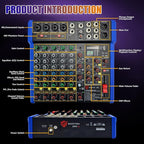EXOTON Professional Audio Mixer Console, 6 Channel - Image 2