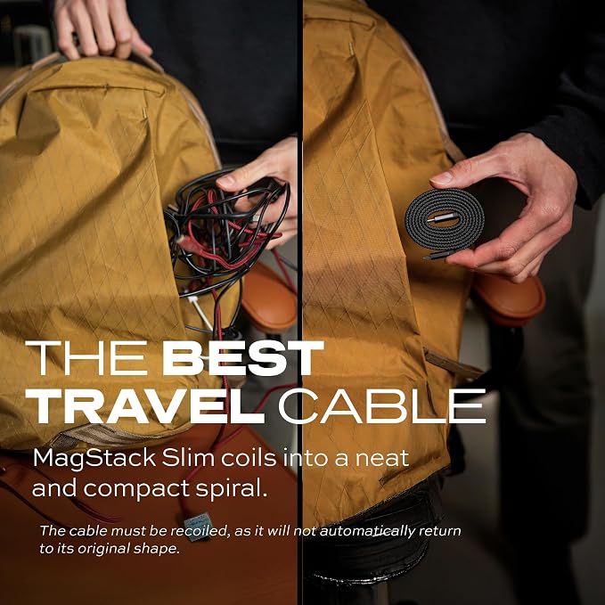 Statik MagStack USB to USB C Cable, Magnetic Anti Tangle Flat A to Type C - Image 2
