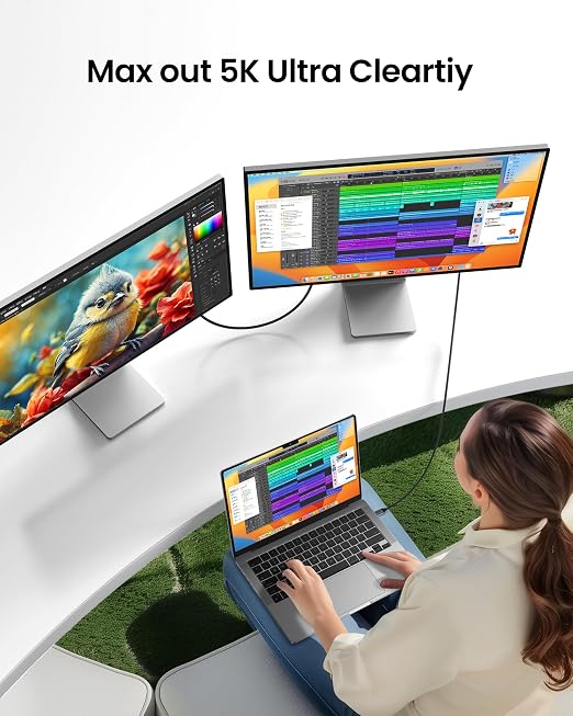 Silkland USB 4 for Long Thunderbolt 4 Cable 16.5FT/5M, 20Gbps Data Transfer - Image 4