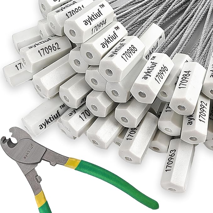 240 Pieces Security Cable Seals, Metal Number Security Tags by Unknown