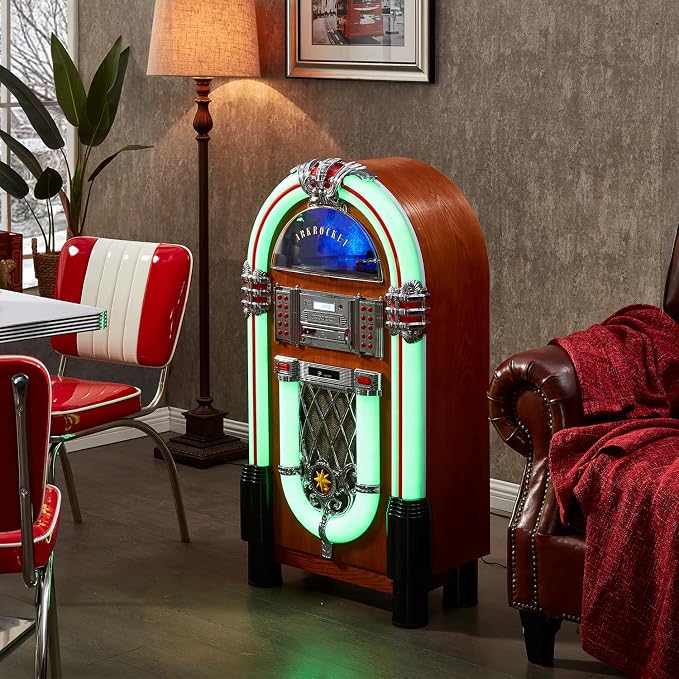 Arkrocket Taurus II Mid-Size Jukebox Entertainment Center Bluetooth Vinyl - Image 6
