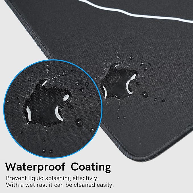 Large Gaming Mouse Pad for Desk, Kanagawa XXL Mouse Pad 35.4x15.7 Inch - Image 4