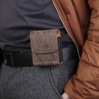 Universal Phone Holster Phone Pouch Case Belt Clip Belt Loops Card Slot Faux - Image 7
