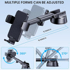 Phone Holder Car Cell Phone Car Holder 3 in 1 Dashboard Windshield Air Vent - Image 3