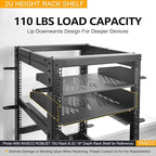RIVECO 2U Server Rack Shelves for 19" Network Cabinet, Rack Mount Vented - Image 5