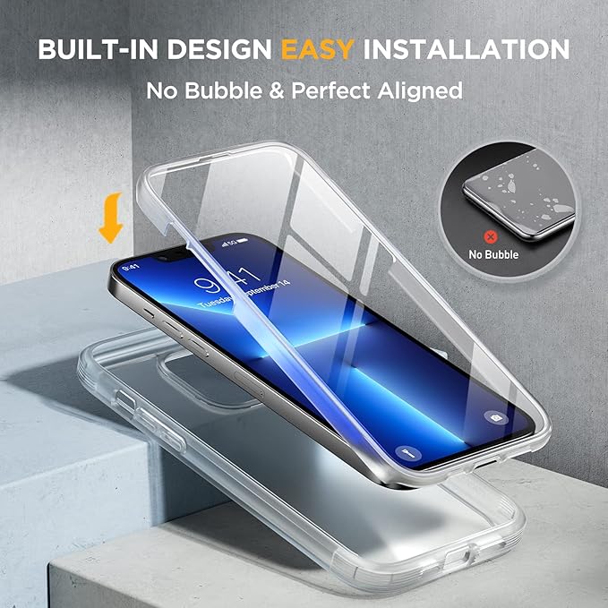 Miracase Glass Case for iPhone 13 Pro Max 6.7 inch, Upgrade Full-Body Clear - Image 4