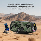 Portable Bluetooth Speaker 80W RMS, 120W Peak Loud Subwoofer Wireless Stereo - Image 4