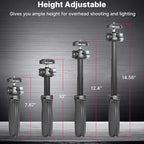 ULANZI Camera Tripod, MT-46 Aluminum Alloy Phone Tripod - Image 6