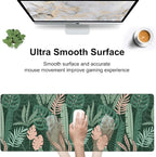 Tropical Plants and Leaves Desk Mat, Large Tropical Palm Leaves Gaming Keyboard - Image 5