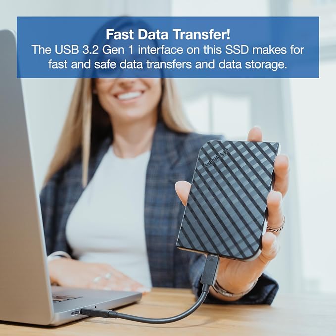 Verbatim 256GB Portable SSD External Hard Drive Store ‘n’ Go USB 3.2 Gen 1 - Image 4