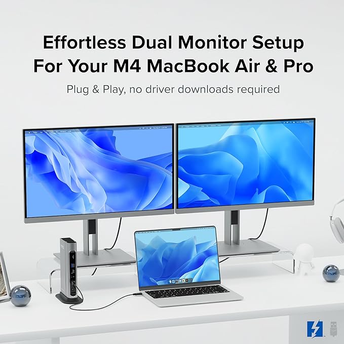 Plugable 16-in-1 Thunderbolt 4 Dock – Dual 4K Monitors - Image 3