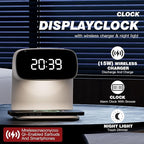 Digital Alarm Clock with Wireless Fast Charging Station 15W Touch Smart Lamp - Image 2