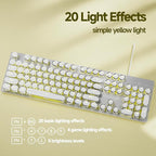 EWEADN TK100 Typewriter Style Wired Mechanical Keyboard, 104 Keys Aesthetic - Image 3