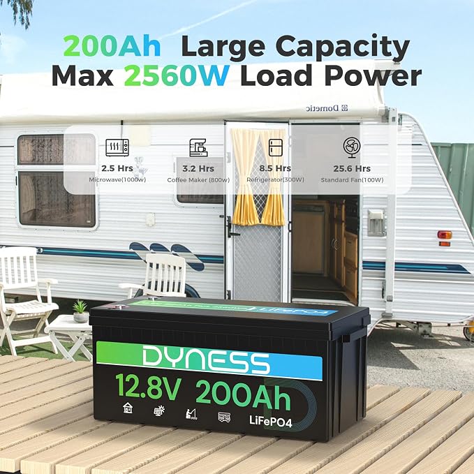 12V 200Ah PLUS LiFePO4 Battery, Max. 2560Wh Power, 12.8V LiFePO4 Battery - Image 5