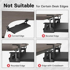 BONTEC KMT01 Under Desk Keyboard Tray, Pull-Out Keyboard & Mouse Platform - Image 3