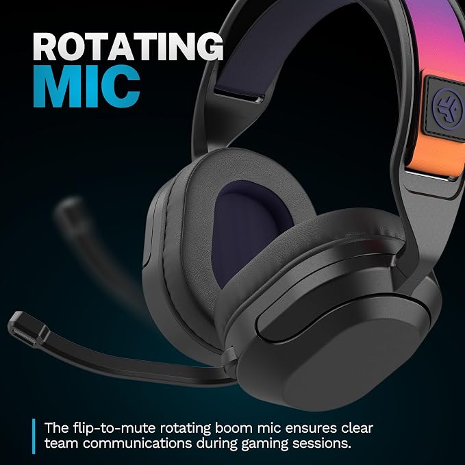 JLab Nightfall Wireless Gaming Headset, All-Night Comfort, 50mm Drivers and - Image 5