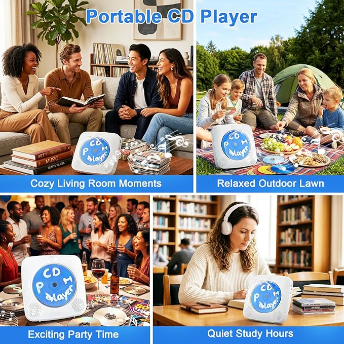 Gueray CD Player Portable Bluetooth: Mini CD Player - Image 8