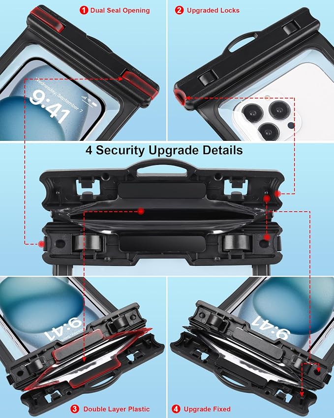 3-Pack Waterproof Phone Pouch for Cruise Essentials 2025, Beach Vacation - Image 3