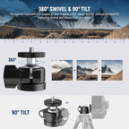 NEEWER Basic Mini Ball Head, Portable Tripod Head Camera Mount Adapter - Image 2