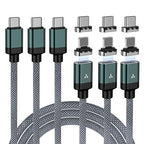 ZBF 100W USB C Magnetic Charging Cable, 2 in 1 Charger Cable by ZBF