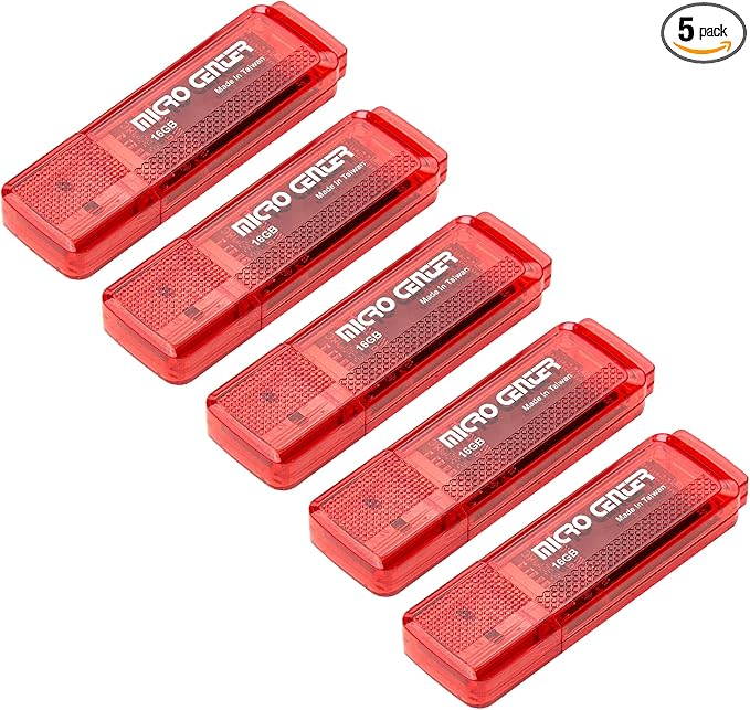 INLAND Micro Center Super Speed 5 Pack 16GB USB 3.0 Flash Drive Gum Size Memory by INLAND
