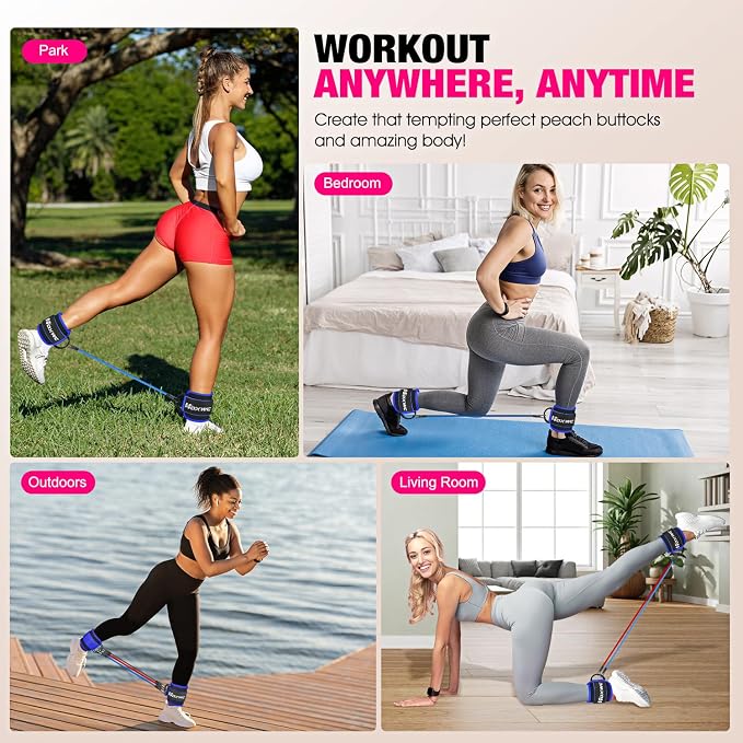 Ankle Resistance Bands with Cuffs, Ankle Bands - Image 6