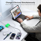 USB C Fast Charger 100W GaN 6 Port Type USB C Charging Station Hub Block Wall - Image 5