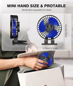 JZCreater USB Desk Fan, Mini Fan Portable, 3 Speeds Desktop Table Cooling Fans - Image 6