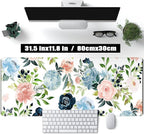 Gaming Green Desk Mat Desk Mouse Pads Purple Blue Pink Floral Mouse Pad Large - Image 2