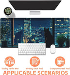 Mouse Pad Large Black Cat Non-Slip Gaming Desk Mat - Image 4