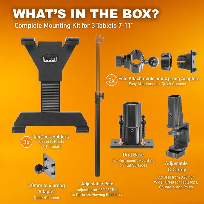 iBOLT Tablet Tower- Point of Purchase/POS Clamp Mount - - Image 8