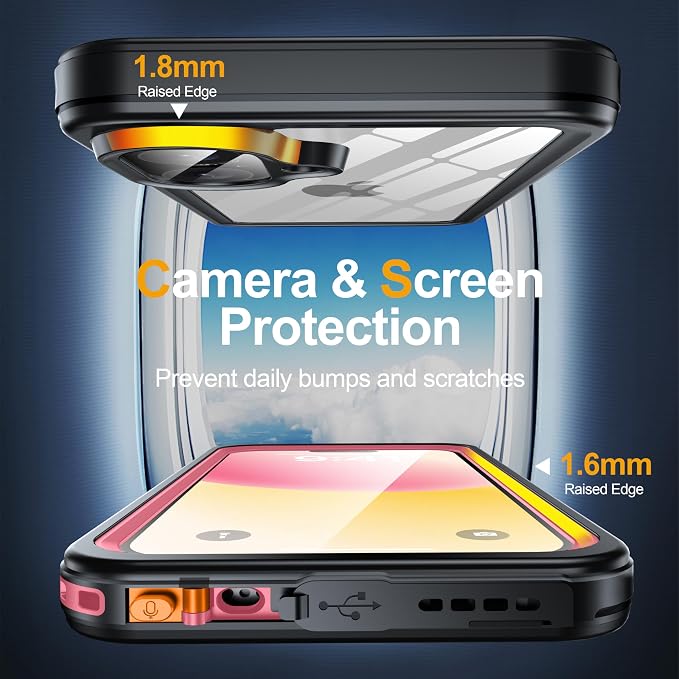 for iPhone 16 Case Waterproof, Built-in Privacy Screen & HD Screen Double Front - Image 8