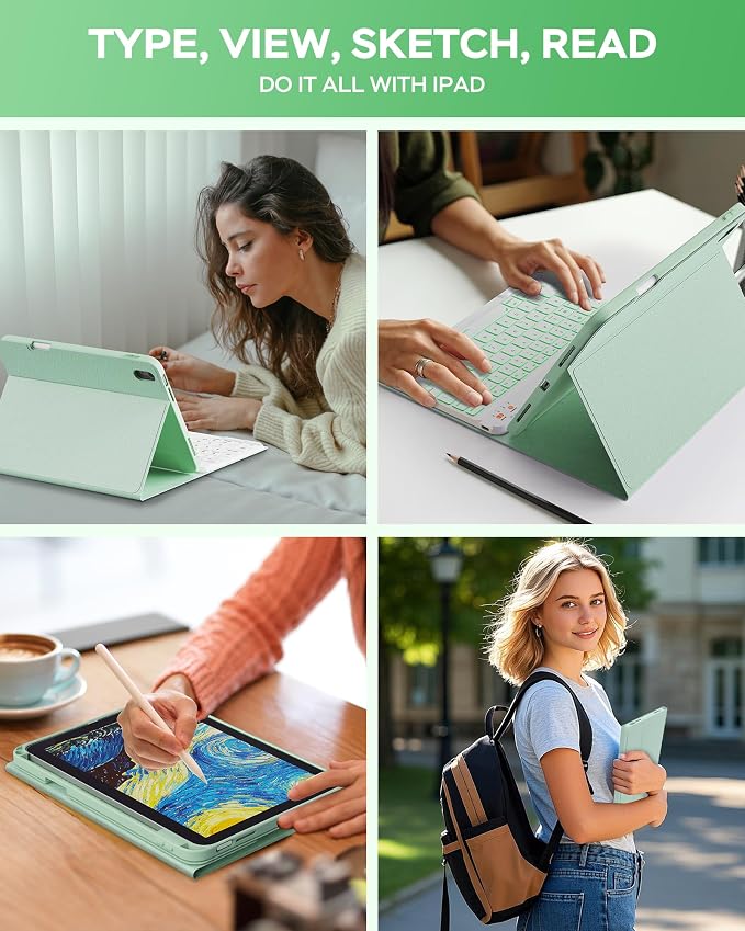 Folio Keyboard Case for iPad 10th Gen 10.9 inch and iPad 11th, Magnetic - Image 7
