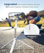 67‘’ Selfie Stick, Phone Tripod - Image 3