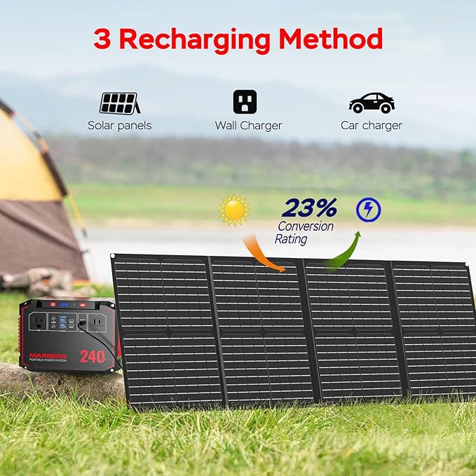 MARBERO Solar Generator 240Wh 300W Portable Power Station - Image 5