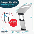 Lifelong Laptop Stand for Desk, Ergonomic Sit to Stand Premium Aluminum Laptop - Image 5
