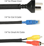 CrocSee 25ft - 1/4 inch Braided Cable Management Sleeve Cord Protector - - Image 3