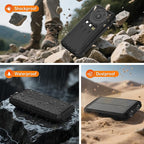 Solar Power Bank 20000mAh Wireless Portable Charger Built-in 3 Cables 15W USB-C - Image 6