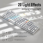 EWEADN TK100 Typewriter Style Wired Mechanical Keyboard, 104 Keys Aesthetic - Image 3