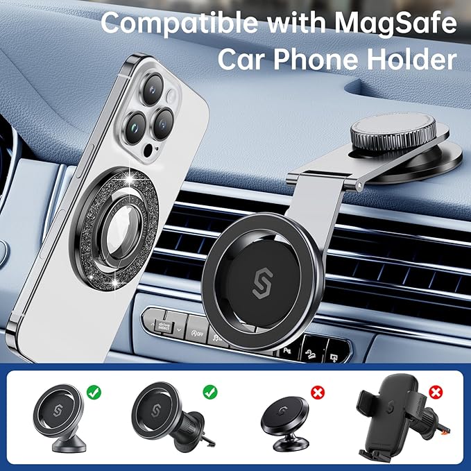 Syncwire Magnetic Phone Grip for MagSafe, Sparkle Phone Ring Holder, Rotatable - Image 7