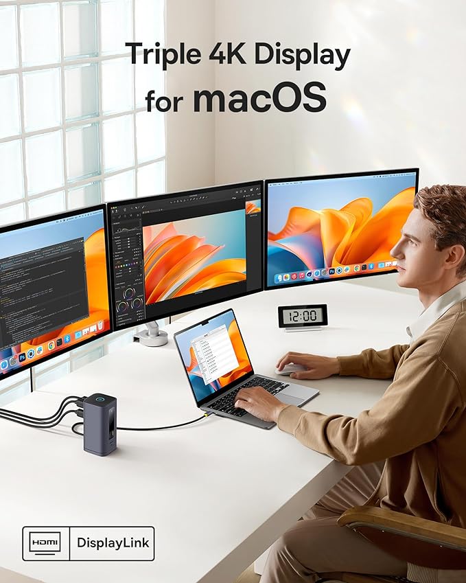 Baseus Spacemate Docking Station, 11-in-1 USB-C DisplayLink Docking Station - Image 2
