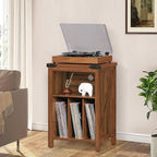 Record Player Stand with Vinyl Record Storage Holds up to 160 Albums, Large - Image 5